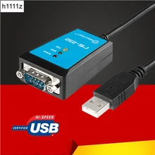 Usb para rs232 com série de entrada db9, adaptador de cabo de chipset ftdi232 para windows 7 8.1 xp vista mac os usb rs232 com anel magnético