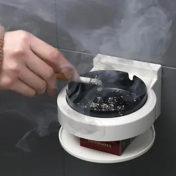 

AsyPets Fashion Free Punching Stainless Steel Wall Hanging Ashtray for Toilet