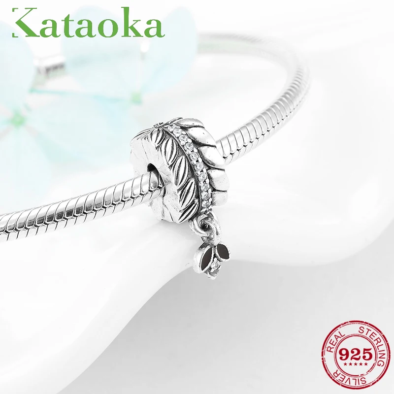 

New Fashion 925 sterling silver Wheat ears clips Beads Fit Original Pandora Charm Bracelet Jewelry making 2018