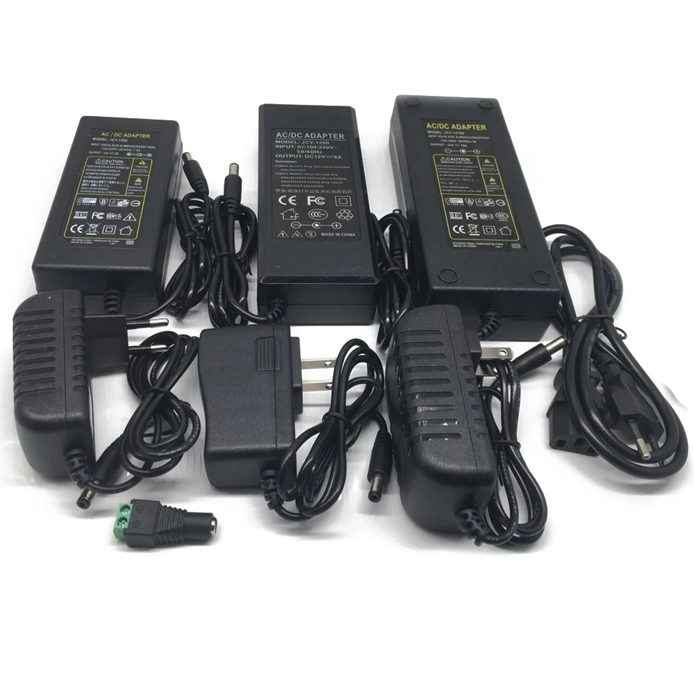Высокое качество имеет источник питания DC 12 V 1A 2A 3A 5A 6A 7A 8A 10A светодиодный