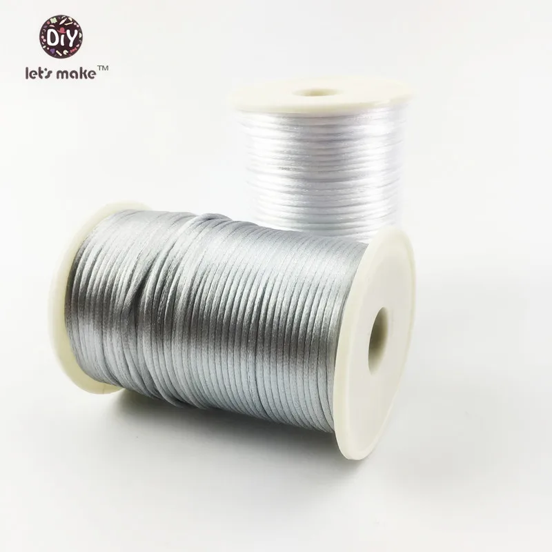 

Let's Make 2pc Satin 2mm Nylon Cord Perfect For Teething Or Sensory Necklaces Silicone Teething Necklace Cord For Stroller Crib