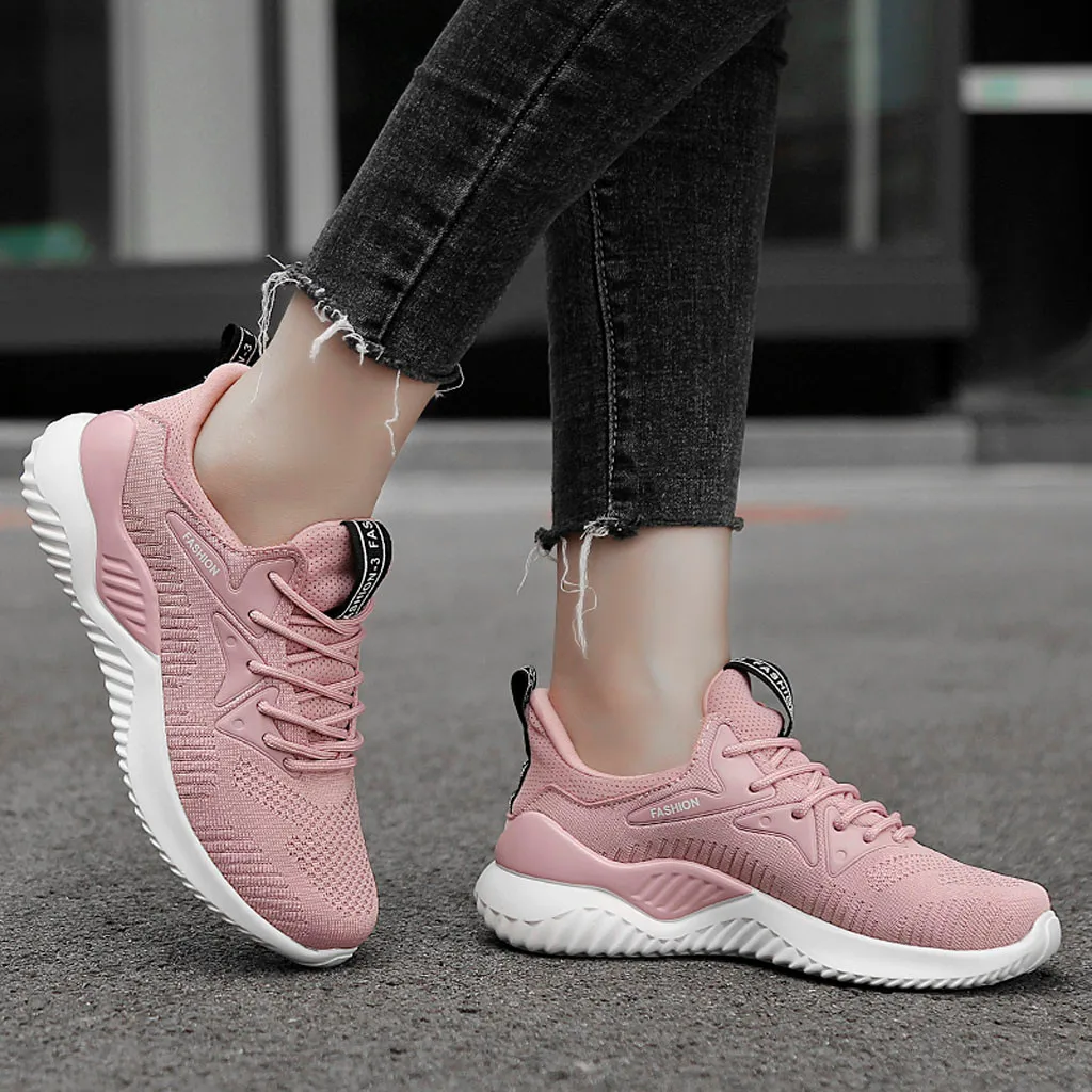 

Women's Fashion Outdoor Casual Lace-Up Sports Shoes Mesh Breathable Run Sneakers