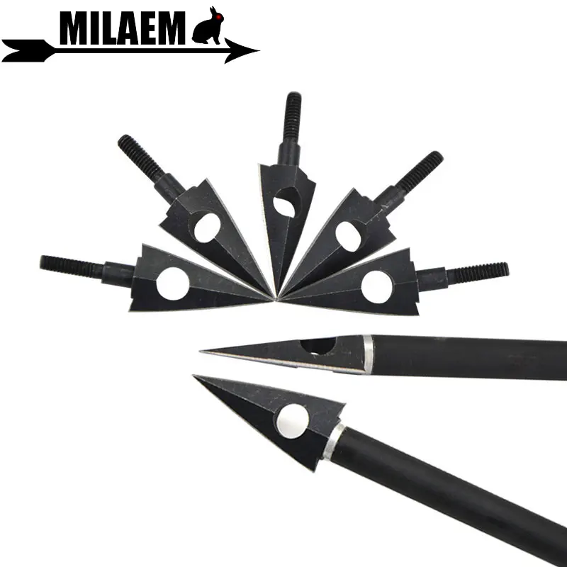 3/6/12pcs 116Gr Archery Arrowheads Traditional Shooting Broadheads Compound Recurve Bow And Arrow Hunting Shooting Accessories