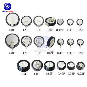 

5.5V Capacitance 0.1F 0.22F 0.33F 0.47F 0.68F 1F 1.5F 4F Super Farad Capacitor H-Type V-Type C-Type Button Super Capacitor