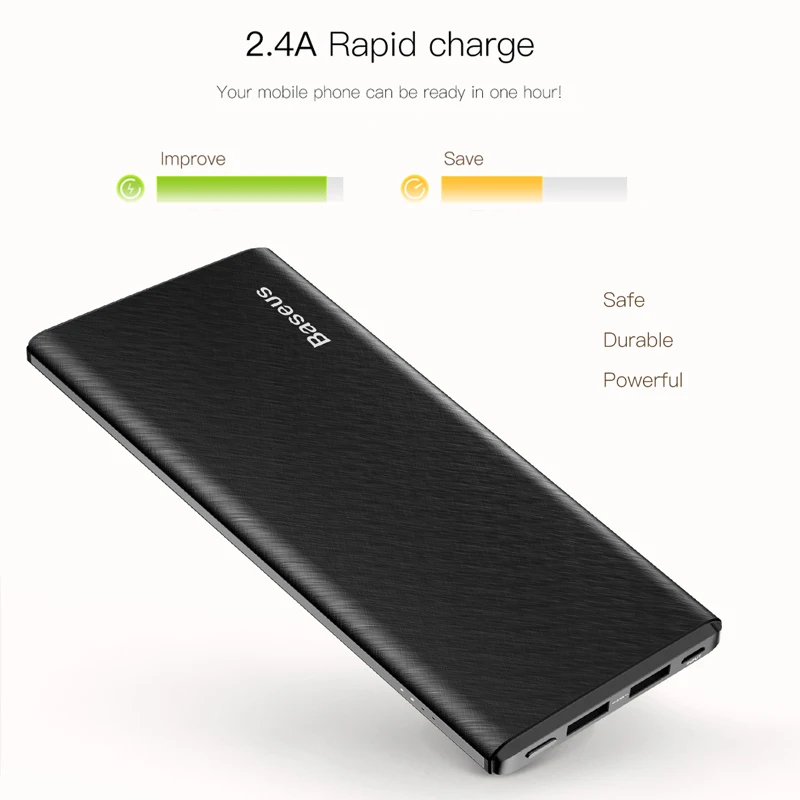 Baseus 10000mAh Power Bank For iPhone Huawei Xiaomi OnePlus Ultra Slim Powerbank Poverbank Mobile Phone External Battery Charger Baseus 10000mAh Power Bank For iPhone Huawei Xiaomi OnePlus Ultra Slim Powerbank Poverbank Mobile Phone External Battery Charger