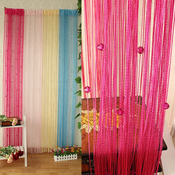 

Acrylic Beaded String Window Door Screen Fly Insect Divider Curtain Drape] Blind
