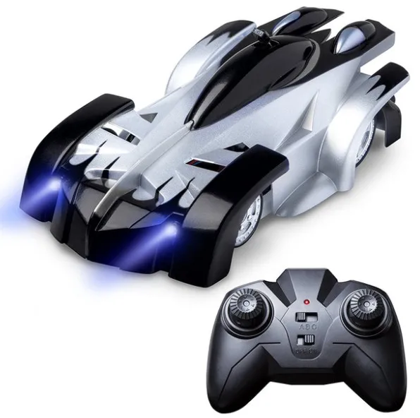 Cena Pilot ścienny zdalnie sterowany samochód wspinający się z diodami LED 360 stopni obracanie kaskaderów zabawki antygrawitacyjne maszyna ścienna Racer dla dzieci