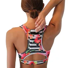 SEXYWG, топ для йоги, женский спортивный бюстгальтер с карманом для телефона, бесшовное нижнее белье, пуш-ап, для спортзала, фитнеса, бега, жилет, с принтом, BH, сексуальный бюстгальтер, беспроводной