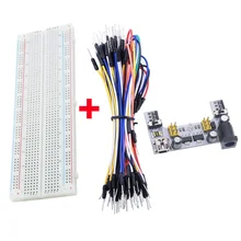  Breadboard Power Module 830 points Solderless Prototype Bread board kit Jumper wires Cables For Arduino diy kit Raspberry Pi 