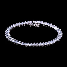 Янь Мэй Новая мода AAA кубический цирконий звено цепи браслет Белое золото цветные браслеты и браслеты Модная жизнь GLS0221