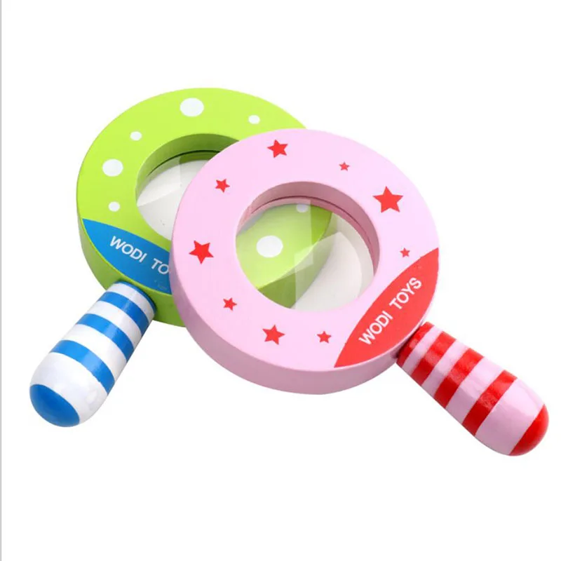 Kaleidoscope Wood Cutely Magnifier Toy For Children Educational Learning Exploring Ability Developing Baby Classic Toys