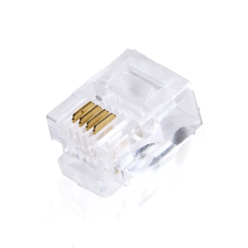 10pcs 4P4C RJ11 Telephone Internet Modular Plug Jack,RJ11 Connector RJ11 (4)