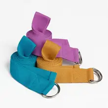 В розницу хлопок неэластичный регулируемые спортивные стрейч ремень d-кольцо Ремни тренажерный зал Талия ног Фитнес Йога ремень