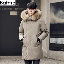 BATMO, Новое поступление, высокое качество, белый утиный пух, мужские куртки с капюшоном, мужские зимние куртки, теплые мужские парки 1780
