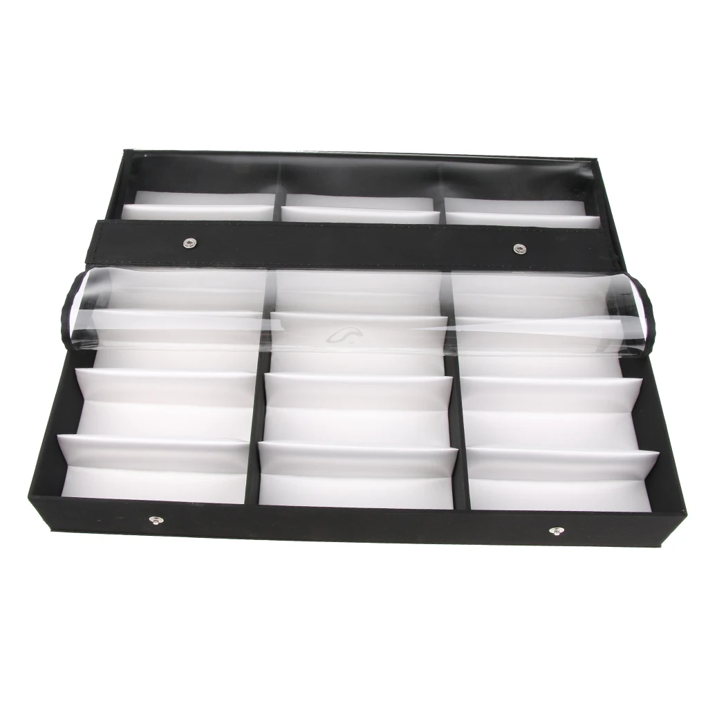 Comprar 18 ranuras caja de presentación para gafas de sol mostrar soportes de pie para ferias comerciales