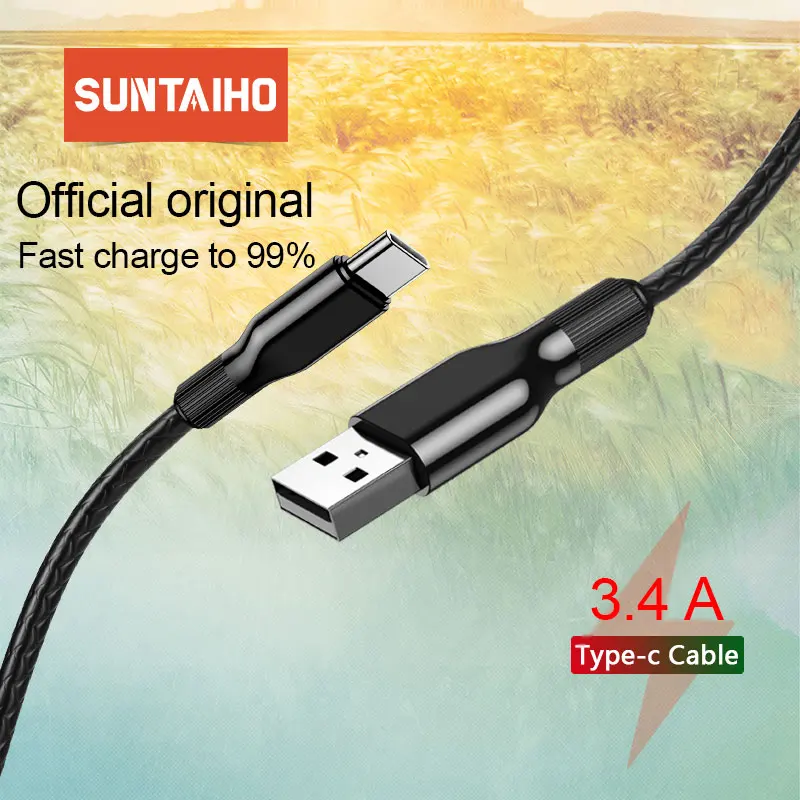 Suntaiho usb type-C кабель для samsung S10 USB C кабель для Xiaomi Redmi Note 7 провод для быстрого заряда USB-C шнур для зарядки мобильного телефона