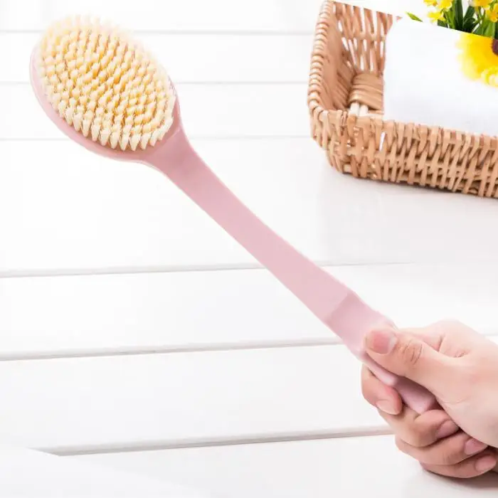 Corpo de Volta Escova de Chuveiro para Homens Alta Qualidade Purificador Esfoliante Long Handled Banho 14 Tratamentos esfoliantes e p corpo