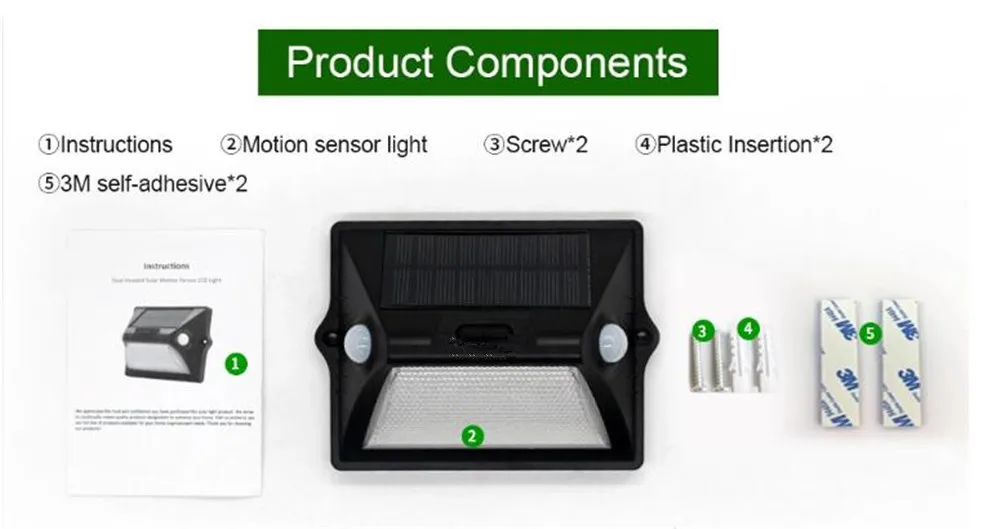 Горячая распродажа, водонепроницаемый светодиодный светильник на солнечных батареях с двумя головками, датчик движения, солнечная энергия, уличный садовый светильник, PIR датчик движения, настенный светильник