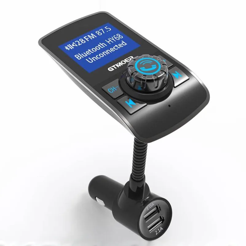 Jajabor Bluetooth гарнитура для авто Handsfree fm-передатчик MP3 плеера 1.44 дюймов больше Экран 5 В 3.1a Dual USB Автомобильное Зарядное устройство