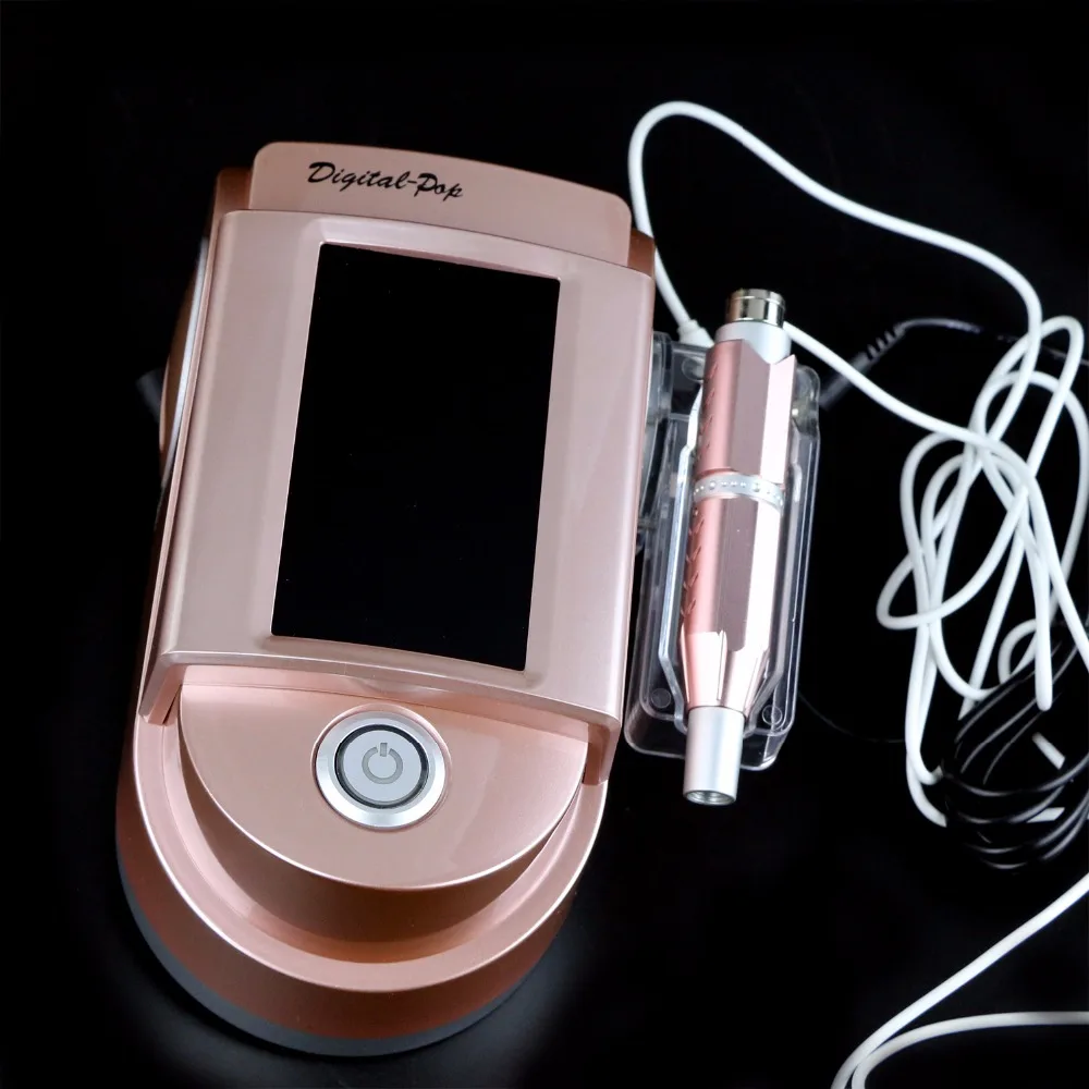 Цифровой поп розовое золото интеллигентая(ый) тела, набор для бровей Перманентный макияж с 10 скоростями Панель управления, микроблейдинг, Ротационная Машина комплект+ 20 штук иглы
