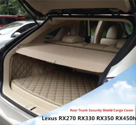 

High Qualit Car Rear Trunk Cargo Cover Security Shield Screen shade Fits For Lexus RX270 RX350 2007-2015(black, beige)