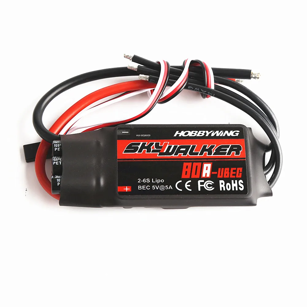 Hobbywing Skywalker 12A/20A/30A/40A/50A/60A/80A бесщеточный ESC Регулятор скорости с UBEC для RC вертолета