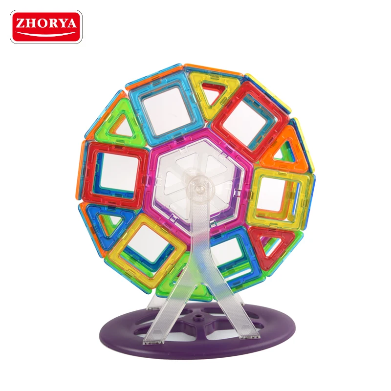 

Zhorya New46PCS Mini Magnetic Designer Construction Set Model Building Blocks Toys 3D Bricks Educational Toys Gift for Boys Kid