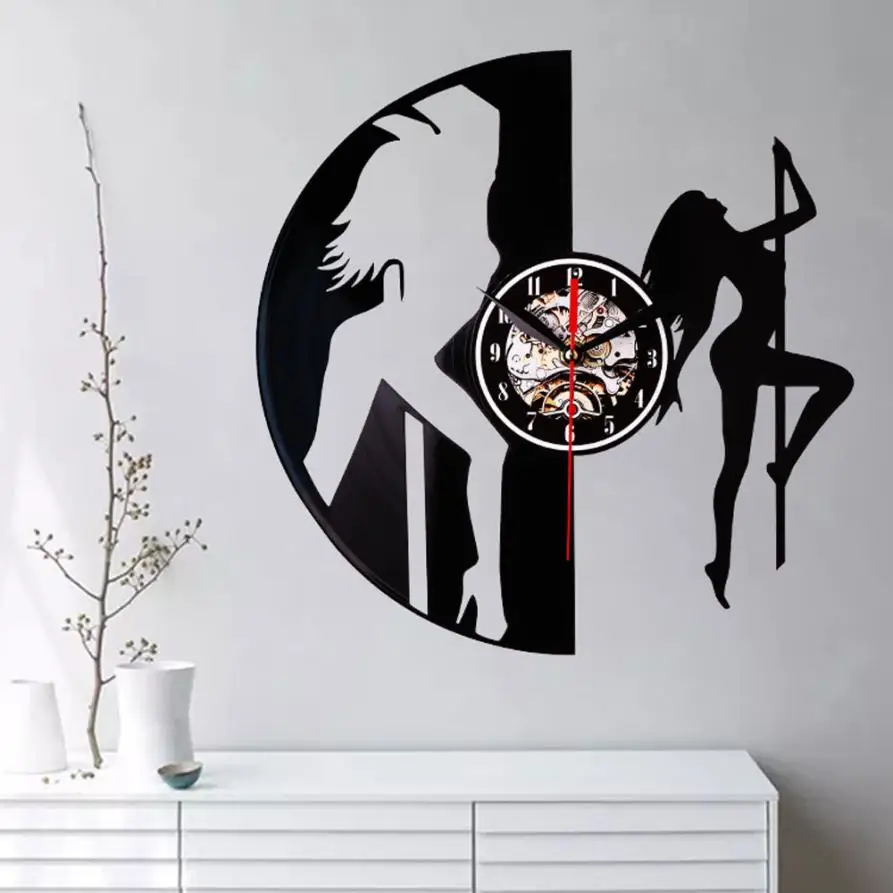 Vinyl Wall Clock Art Gift Room Modern Home Record Vintage Decoration