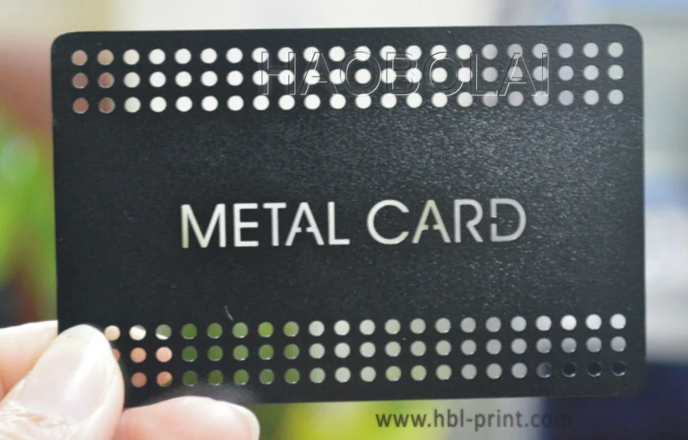 Black metal card 85*54*0.35mm stailness steel material copper material