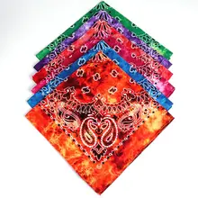 Уличные квадратные банданы унисекс 55x55 см цветной шейный платок