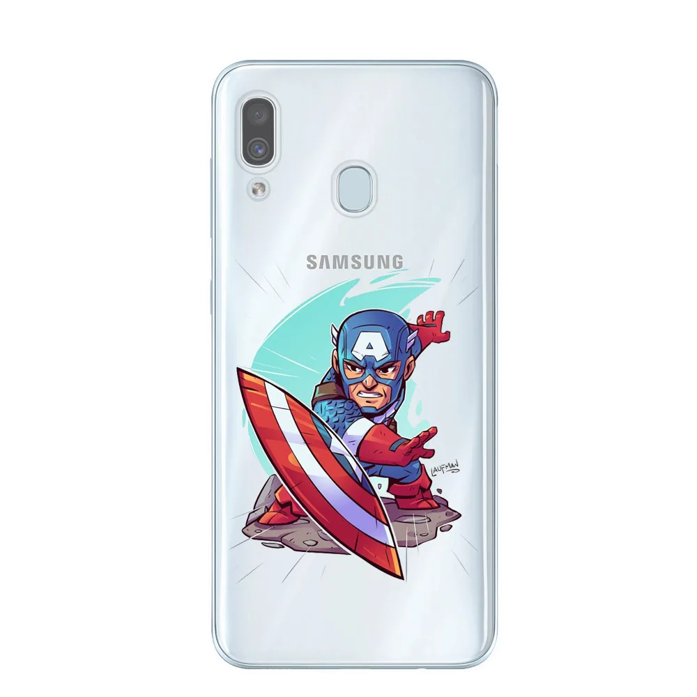 Чехлы для телефонов с супергероями Marvel DC Comics для samsung Galaxy A10, A20, A30, A40, A50, A70, задняя крышка, мягкие ТПУ чехлы, Coque Capa