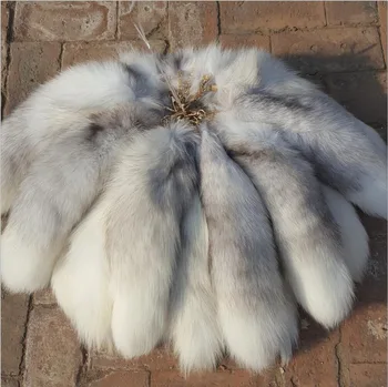 

Large Real fox Tail keychain Fur Tassel Car Key ring Bag Charm Pom Pom Key Chain