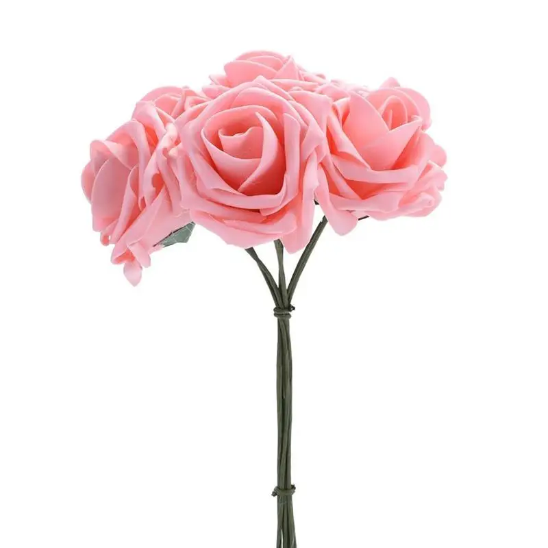 50 шт. элегантный искусственные розы цветы пены розы моделирование цветы с 7,09 ''стержень для Свадебная вечеринка Ornamnets