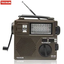 TECSUN GR-88 GR-88P цифровой радиоприемник аварийный светильник радио Динамо радио со встроенным динамиком ручной мощности
