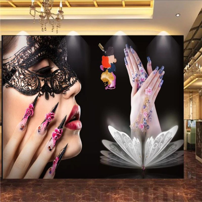 beibehang Custom 3d wallpaper murals beauty salon manicure tooling wall paper sofa living room bedroom tv background decoration