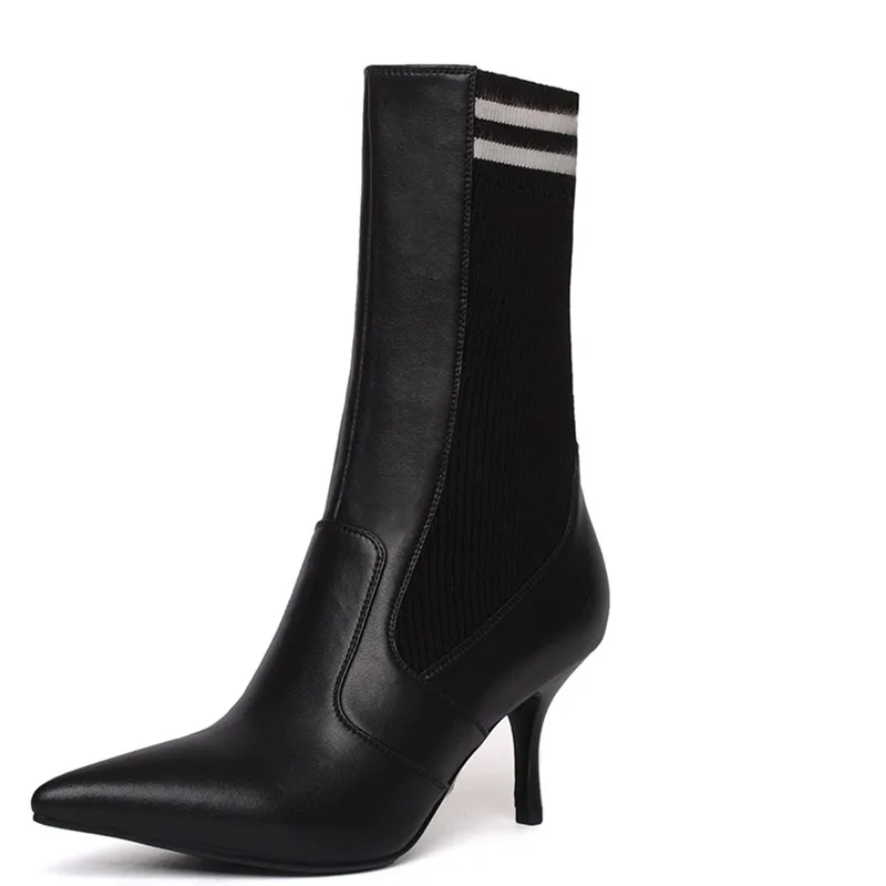 

LOVEXSS Woman Autumn Winter Platform Ankle Boots Fashion Plus Size 34 40 Martin Boots Black Red High Heeled Shoes 2018