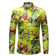Foreign Trade New Pattern Man Long Sleeve Shirt Parrot Pattern Spring And Autumn 2018 New Pattern CS41-P45 цена Foreign Trade New Pattern Man Long Sleeve Shirt Parrot Pattern Spring And Autumn 2018 New Pattern CS41-P45 цены онлайн