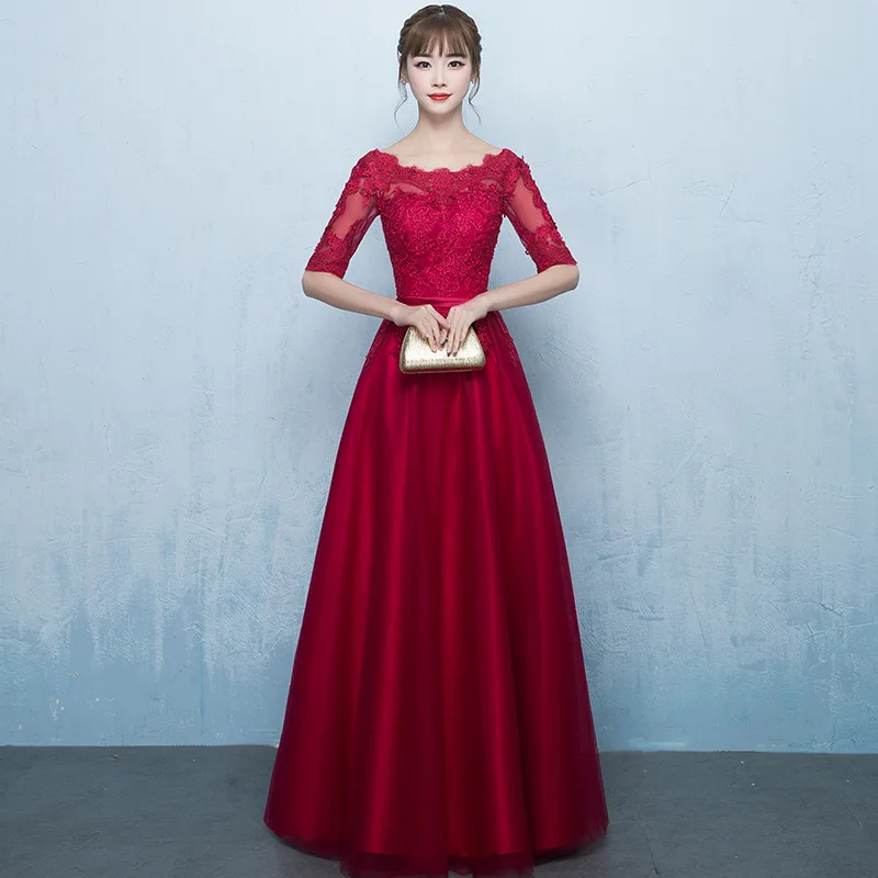Style 7 Сексуальное Тонкое кружевное Сетчатое свадебное платье с аппликацией вечернее платье Китайский свадебный тост платье улучшенное Qipao Vestidos Размер s-xxl - Цвет: Style 7