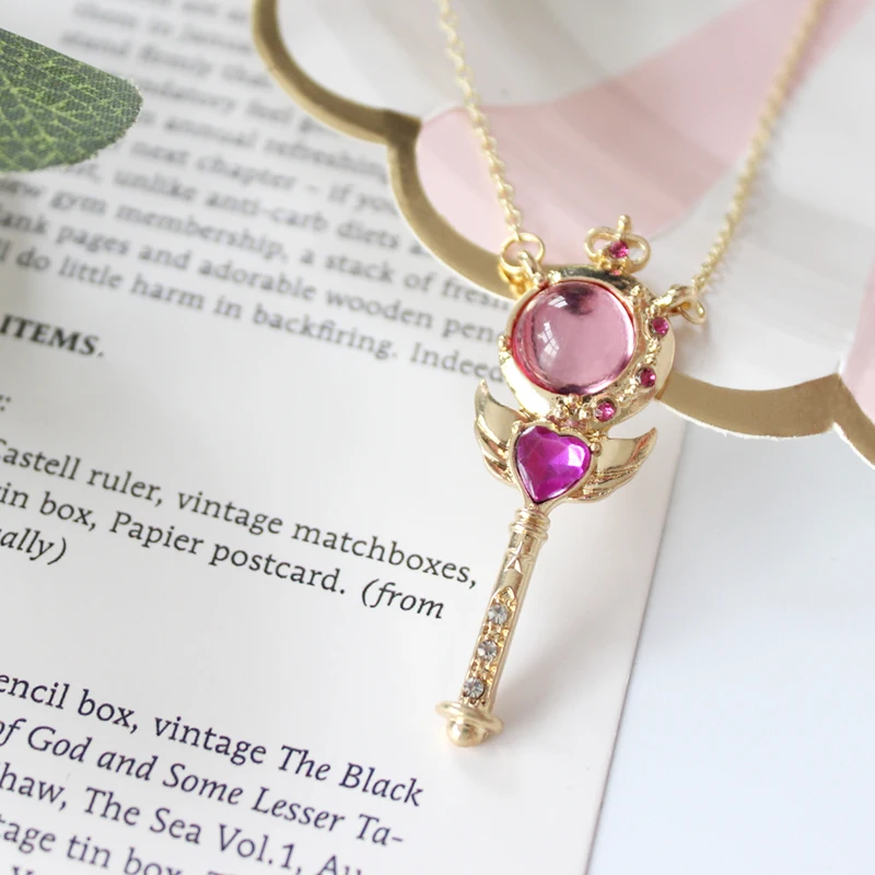 Anime Sailor Moon Cosplay Truncheon Pendant Necklace Loving Heart Charm Women Jewelry