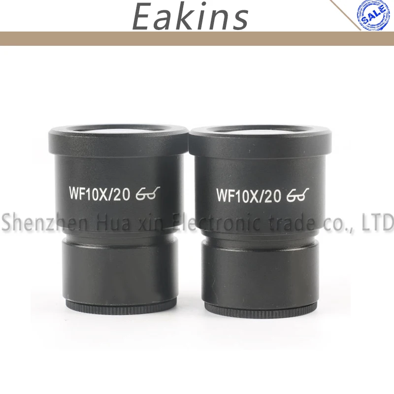 One Pair WF10X Eyepiece For Stereo Microscope Wide Field 20mm WF10X/20 ...