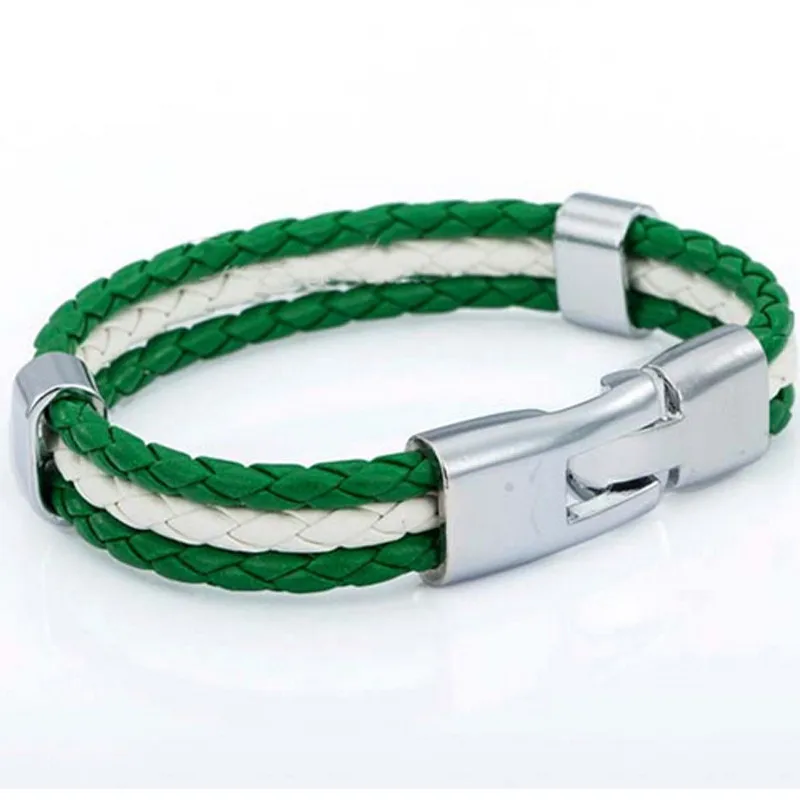 (10pcslot)2018 Russia World Cup Football Fans Alloy Leather Bracelet Bracelet Jewelry Gift For Soccer Fans National Team Bangle (2)