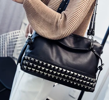 

by dhl or ems 10pcs 2017 New Fashion Rivet Women handbags Bag,Simple Retro Casual Shoulder bag Crossbody Bag