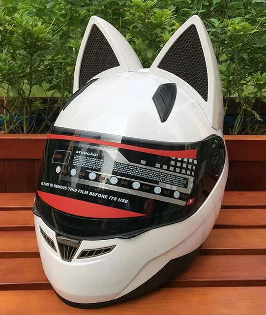 NITRINOS кота наушники-вкладыши для мотоциклетного шлема является четыре сезона шлем - Цвет: Белый