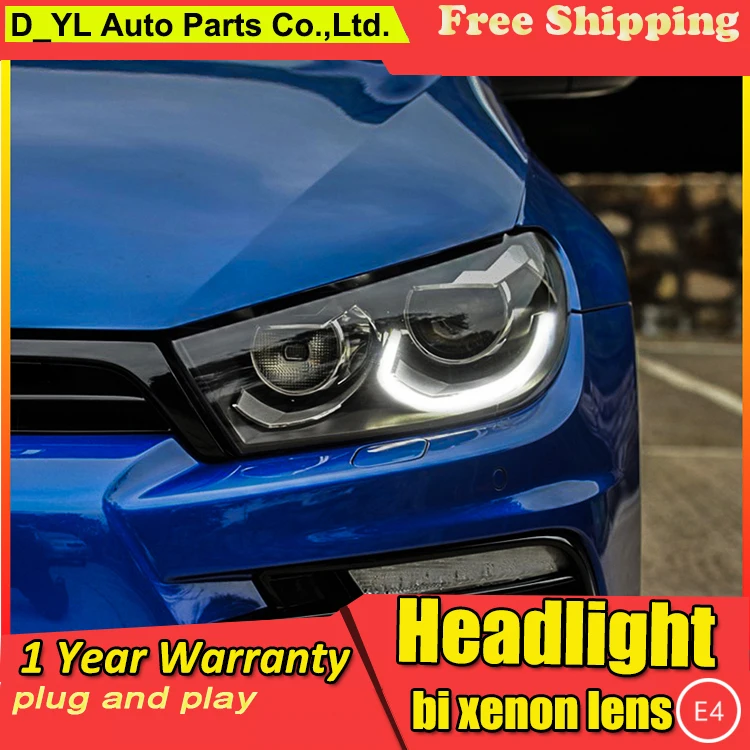 Car Styling Headlights for Scirocco 2009 14 LED Headlight for Scirocco