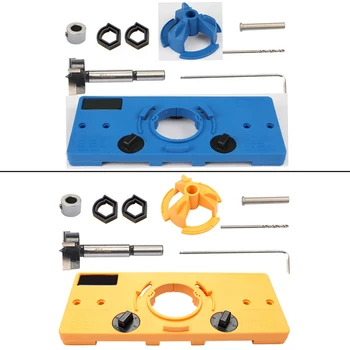 

35mm Hinge Hole Opener Hinge Hole Saw Jig Drilling Guide Locator Hole Opener Door Cabinets Diy Tool For Woodworking Tool