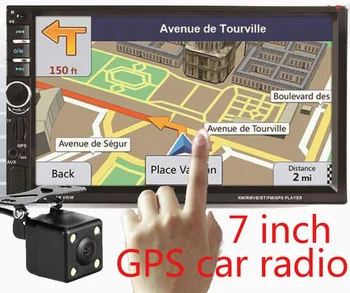 

Universal 2 Din Full Touch Car Pc Tablet Double Audio 7 Gps Navi Car Stereo Radio No Dvd Mp3 Player Bt Stereo+free camera