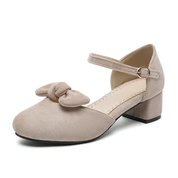 

Sweet bow 2019 spring and summer with thick buckle with sandals 30-43