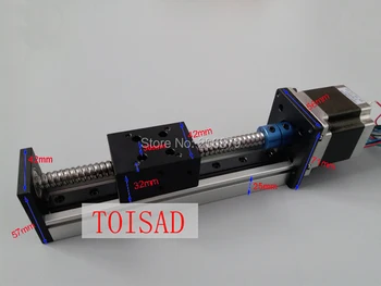 

SGX 1610 100MM Ball Screw Slide Rail Linear Guide Moving Table Slip-way+ 1Pcs Nema 23 motor 57 Stepper Motor