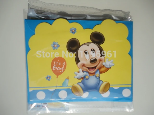 Festa Little Mickey Mouse 12 Boy Kids Birthday Party Decoration Baby Shower Blue It S A Boy Invites Invitation Card Supplies Mouse C Mouse Patmouse Fps Aliexpress