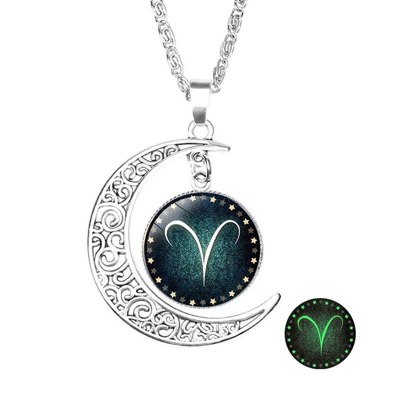 NIUYITID Horoscope Astrology Zodiac Necklaces & Pendants Men Women 12 Constellation Necklace Celestial Moon Keepsake Jewelry  (13)